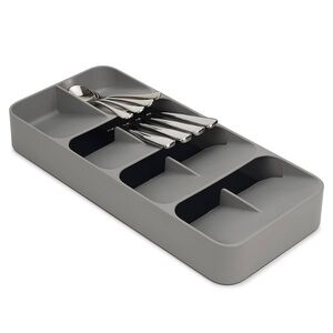 DrawerStore Compact Utensil Organizer Kitchen Drawer Silverware Flatware Tray